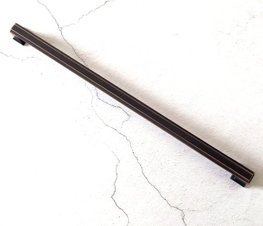 12.5" Oversized Large Cabinet Square Bar Handle - Oil Rubbed Bronze