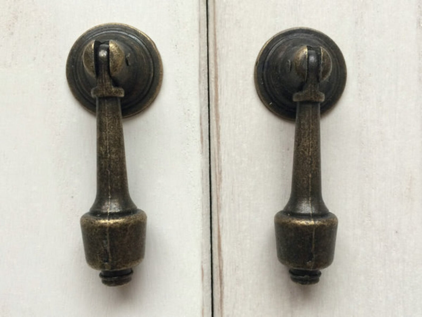 Drop Pulls Vintage Look Drawer Knob Antique Bronze Black