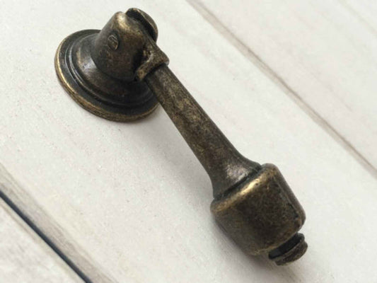 Vintage Look Georgian Drop Drawer Pull, Antique Bronze/Black