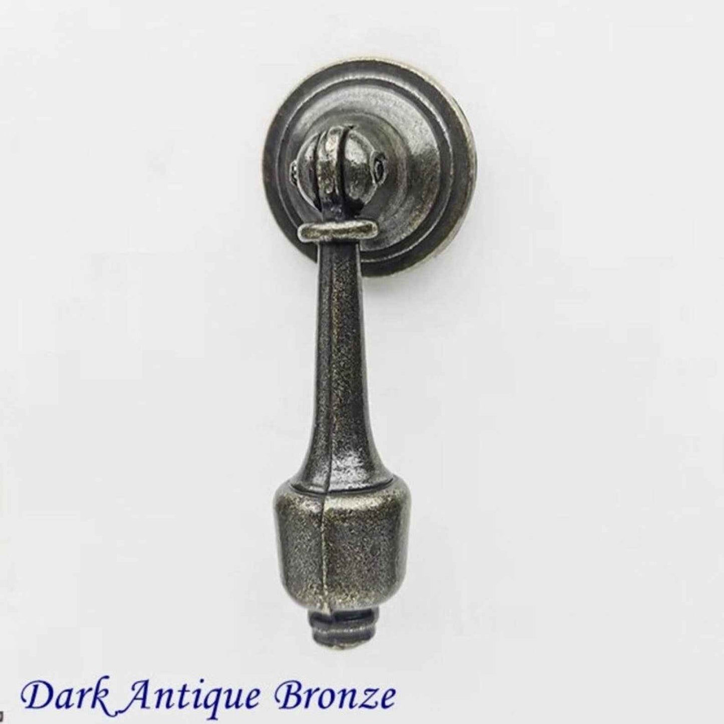 Vintage Look Georgian Drop Drawer Pull, Antique Bronze/Black