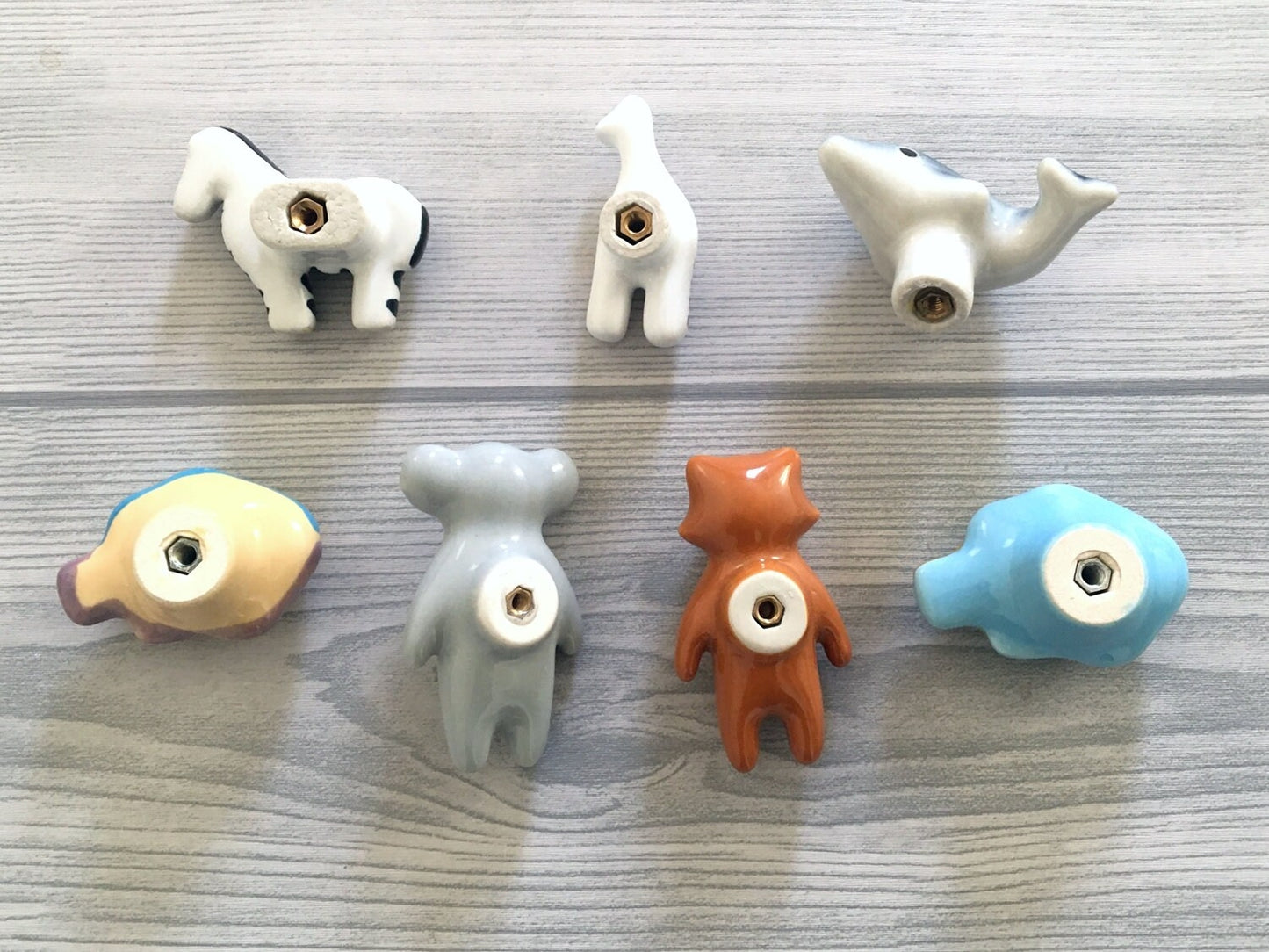 Animal Knobs Kids Drawer Pull Ceramic Cabinet Handle