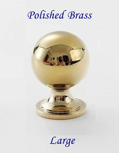 1 inch Polished brass Knobs Cabinet Pulls 25 mm