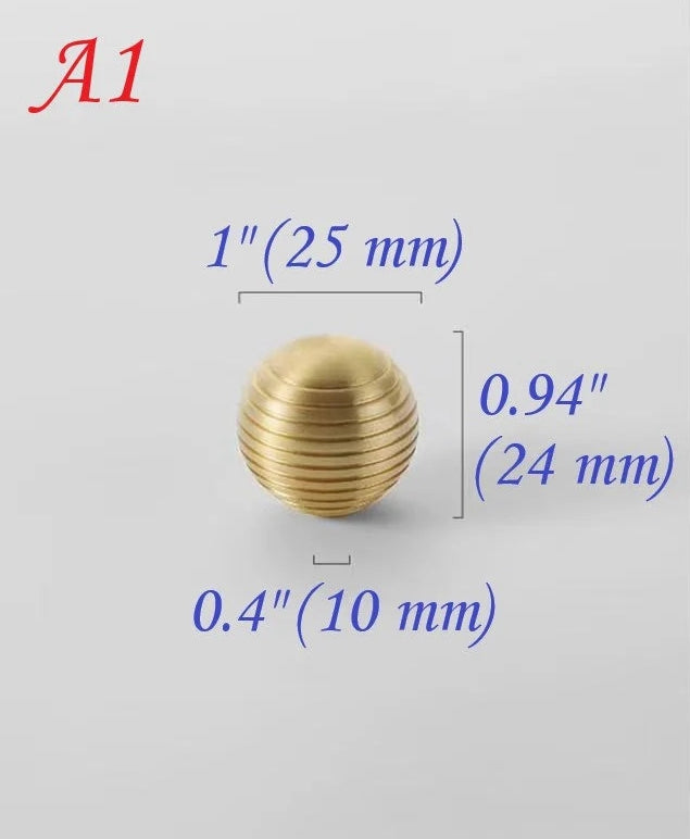 1 inch Beehive brushed Brass Drawer Knobs Kitchen Cabinet Hardware 25 mm