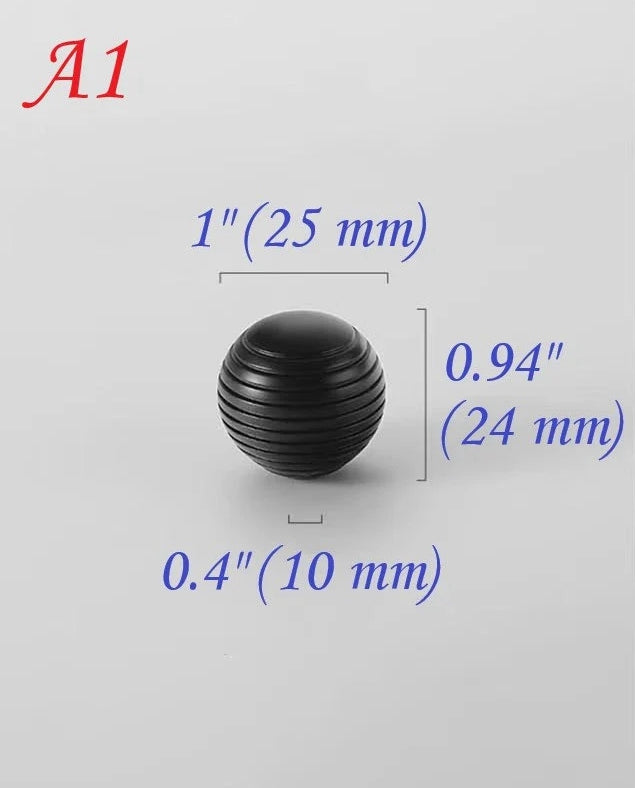 1 inch Black Beehive Brass Knobs Kitchen Cabinet Hardware Dresser Drawer Pull 25 mm