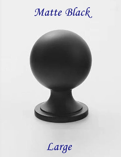 1 inch Black Brass Knobs Drawer Pulls 25 mm