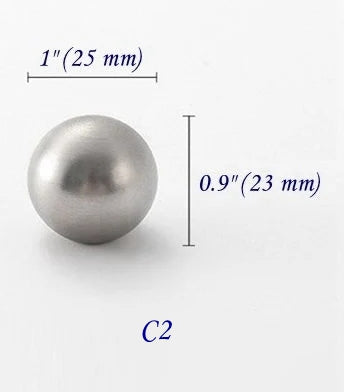 1 Inch Brushed Nickel Cabinet Door Knob Brass Ball Drawer Knobs Pulls Kitchen Hardware