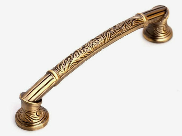 Antique Copper Cabinet Handles, Cup Drawer Pull, Retro Provincial Kitchen Hardware