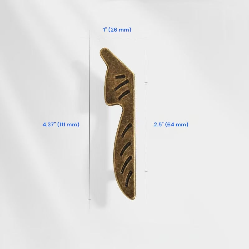 2.5" 3.75" Leaf Cabinet Drawer Pulls, Decorative Hardware