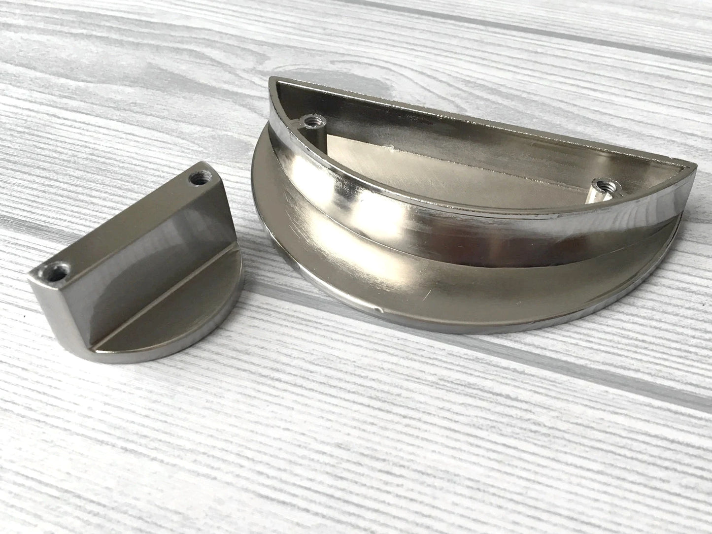 1.25" 2.5" Centers Half Moon Drawer Pulls, Mid Century Modern MCM Kitchen Hardware