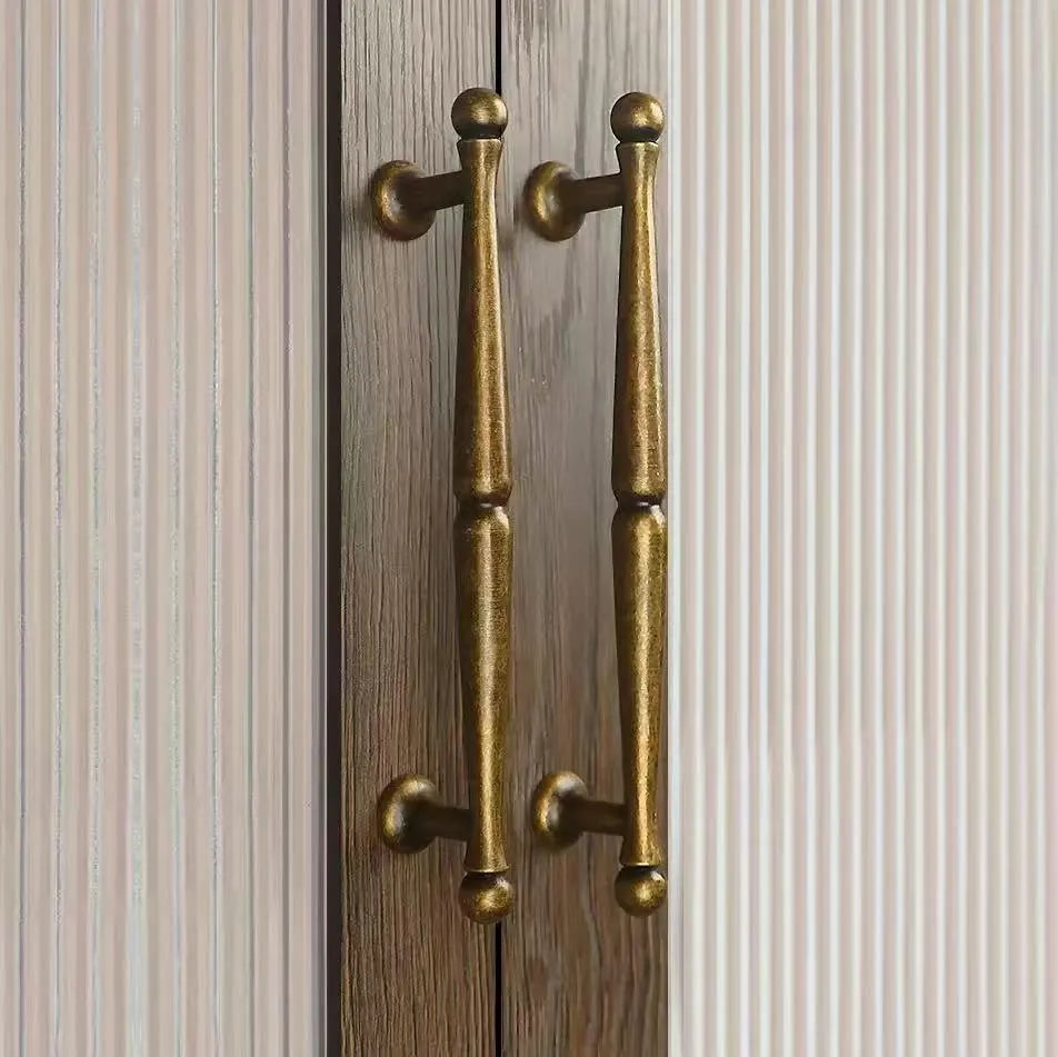 Antique Bronze Cabinet Bar Handles, Retro Drawer Pull, Kitchen Hardware, 3.75" 5" 7.5" Centers