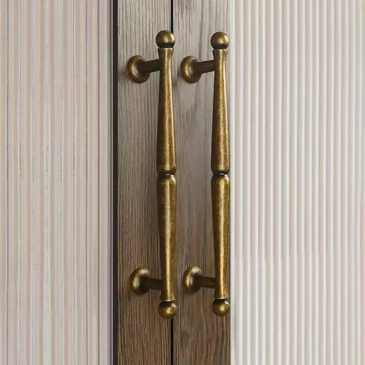 Antique Bronze Cabinet Bar Handles, Retro Drawer Pull, Kitchen Hardware, 3.75" 5" 7.5" Centers