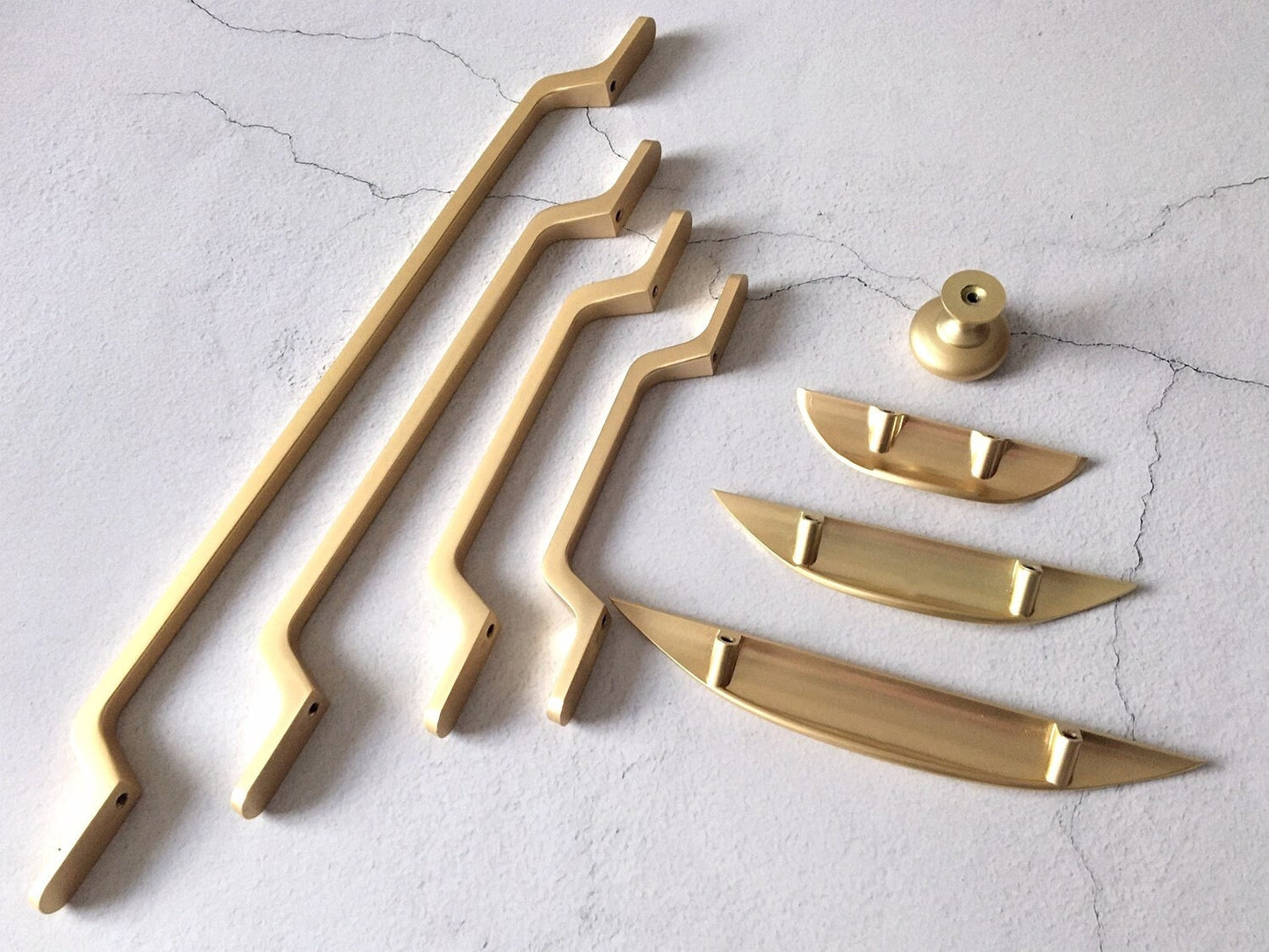 Gold Cup Drawer Pulls, Slim Cabinet Handle, Kitchen Hardware