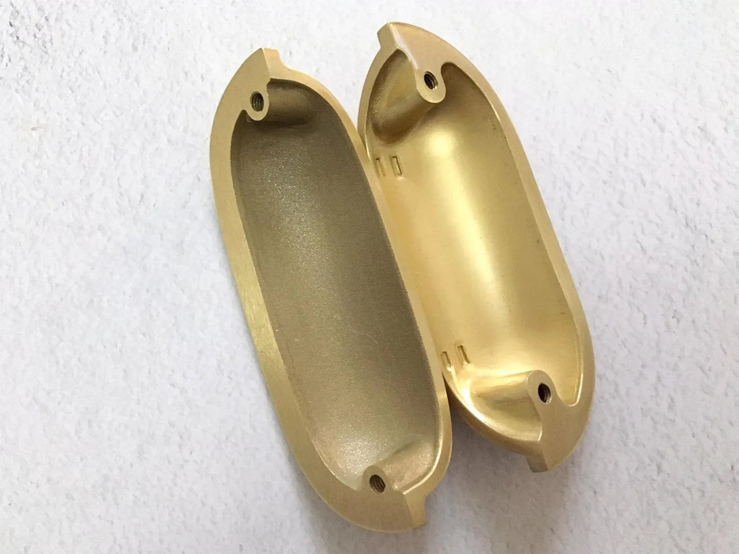 2.5" 3" Centers Brass Cup Drawer Pulls, Polished Gold Chrome Matte Black, 64 76 mm Centers