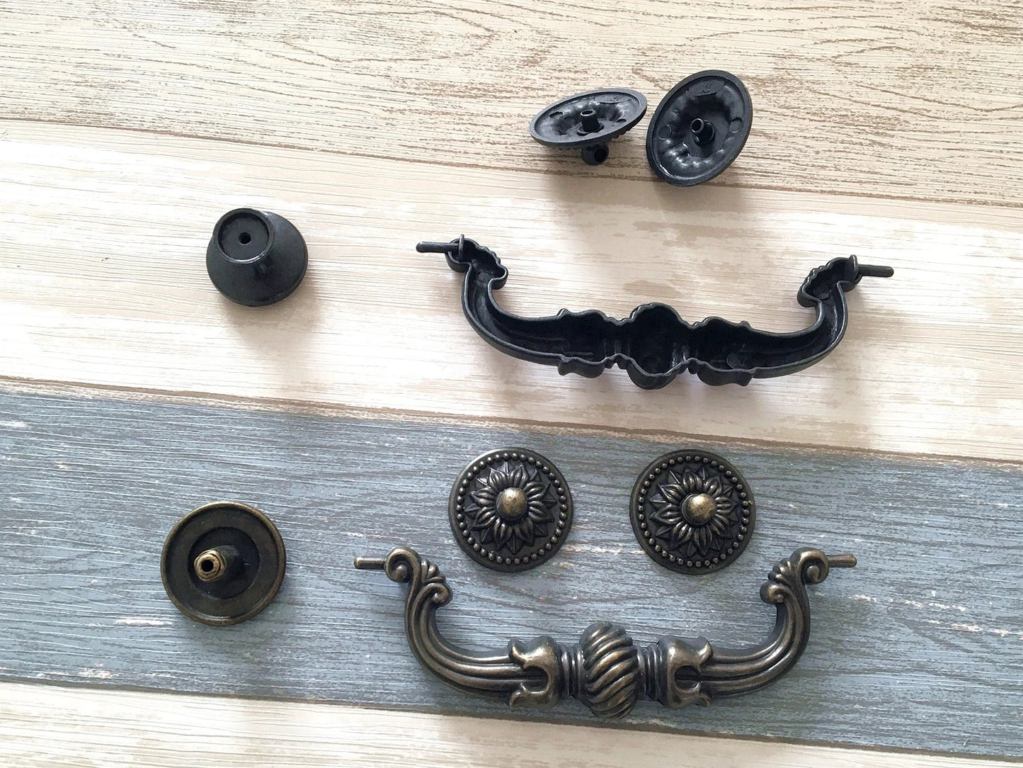 5.75" Vintage Style Bail Drawer Pull Handle Antique Bronze Black Drop Swing
