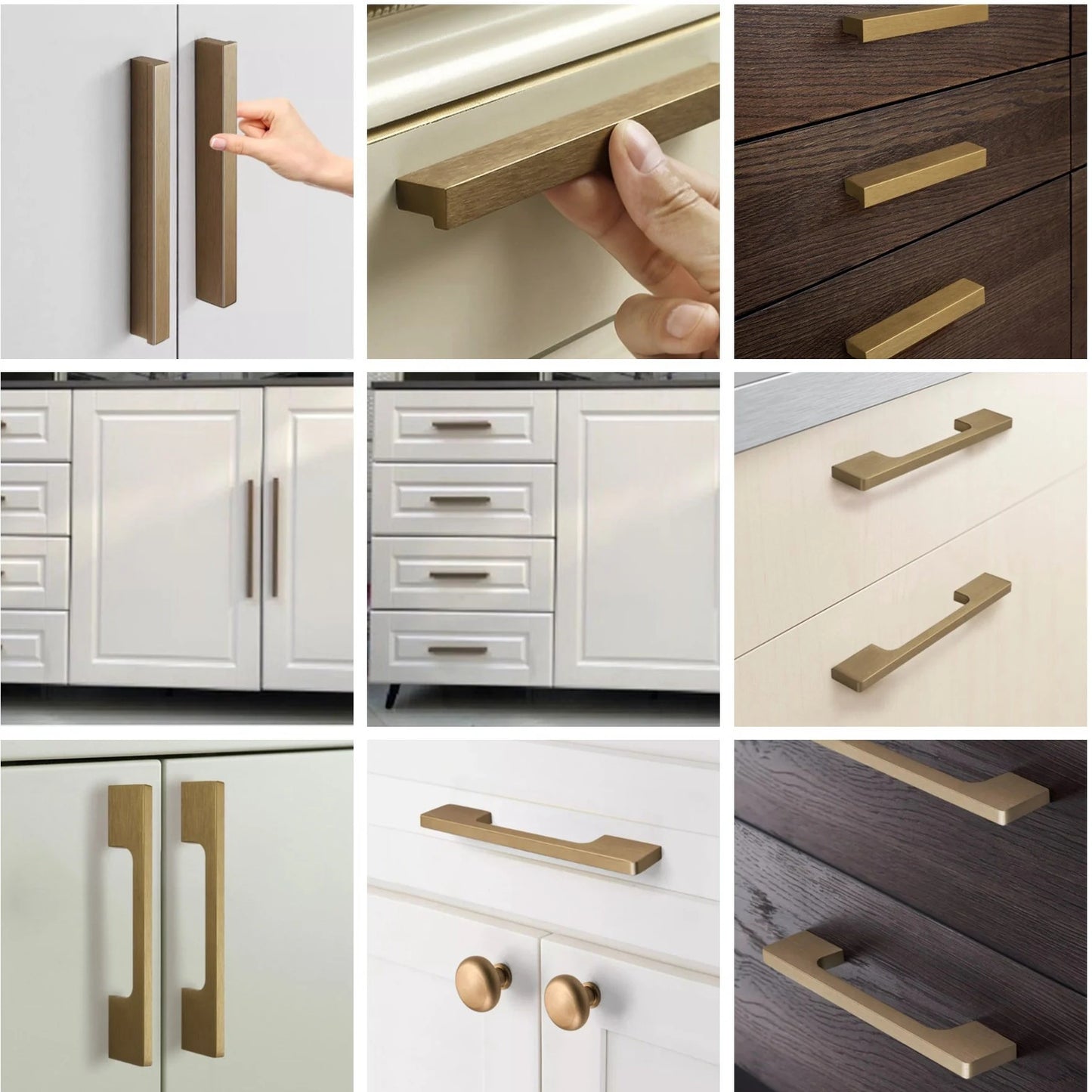 Mid Century Drawer Pulls, Cabinet Handles, Alumimum, Brushed Antique Gold Bronze