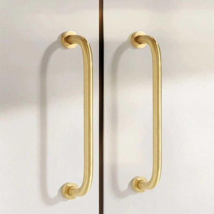 Brushed Brass D Cabinet Pulls, Kitchen Hardware