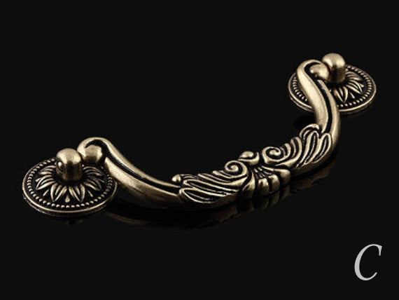 Vintage Style Cabinet Pulls Antique Bronze Drawer Handles | Lynns Hardware