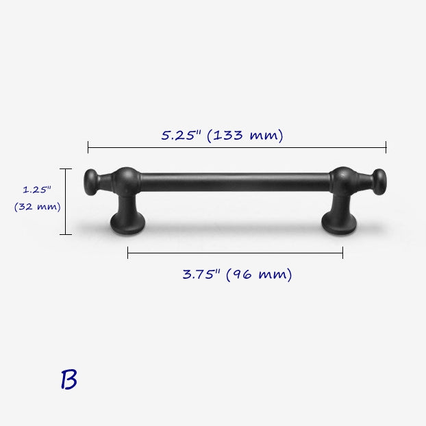Black Cabinet Pull, Modern Kitchen Hardware, Wardrobe Door Handle