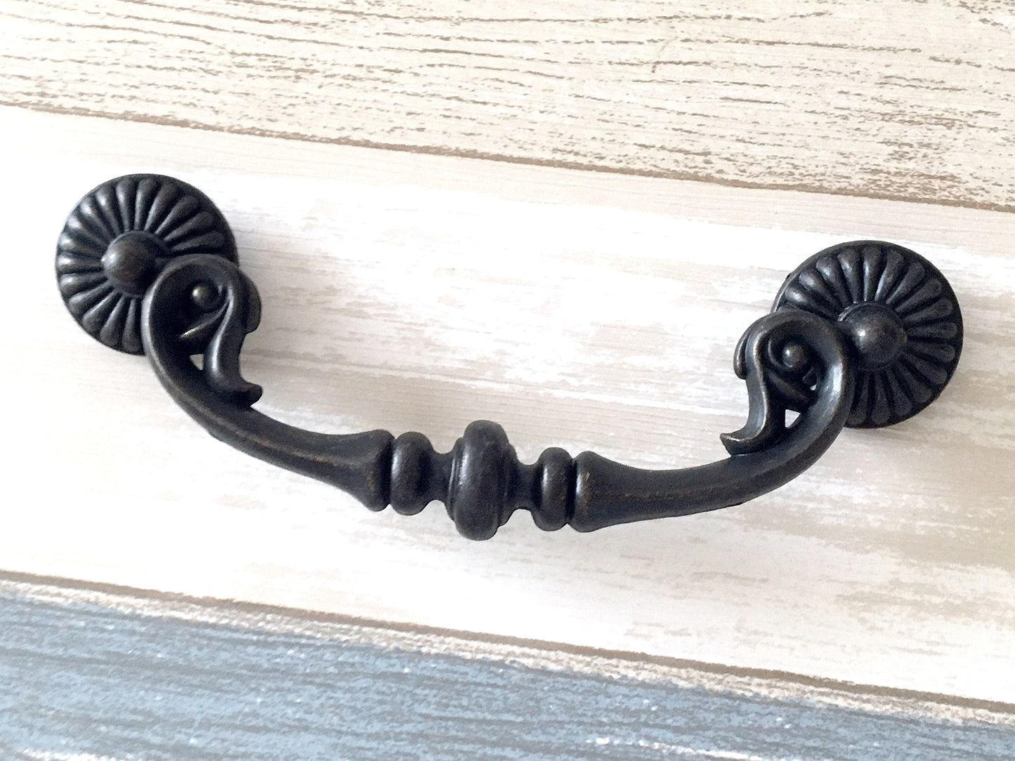 5“ Vintage Style Bail Drawer Pulls, Dark Antique Bronze, 128 mm Centers