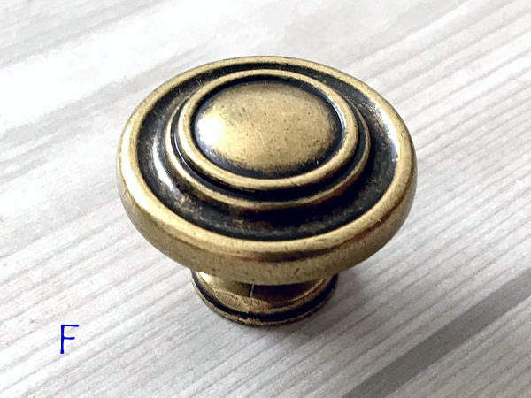Vintage Style Drawer Pull, Ring Cabinet Knob, Antique Bronze, Rustic Hardware