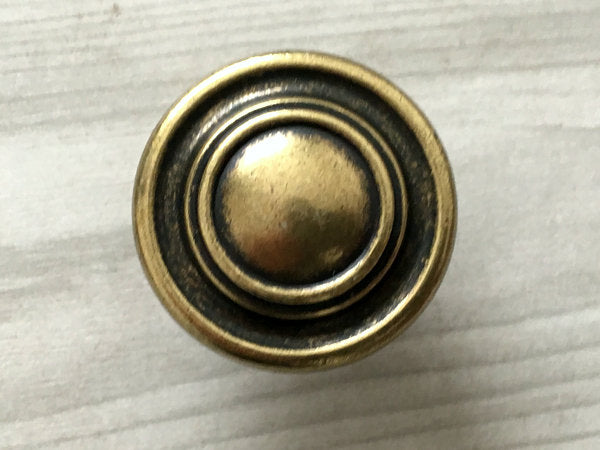 Vintage Style Drawer Pull, Ring Cabinet Knob, Antique Bronze, Rustic Hardware