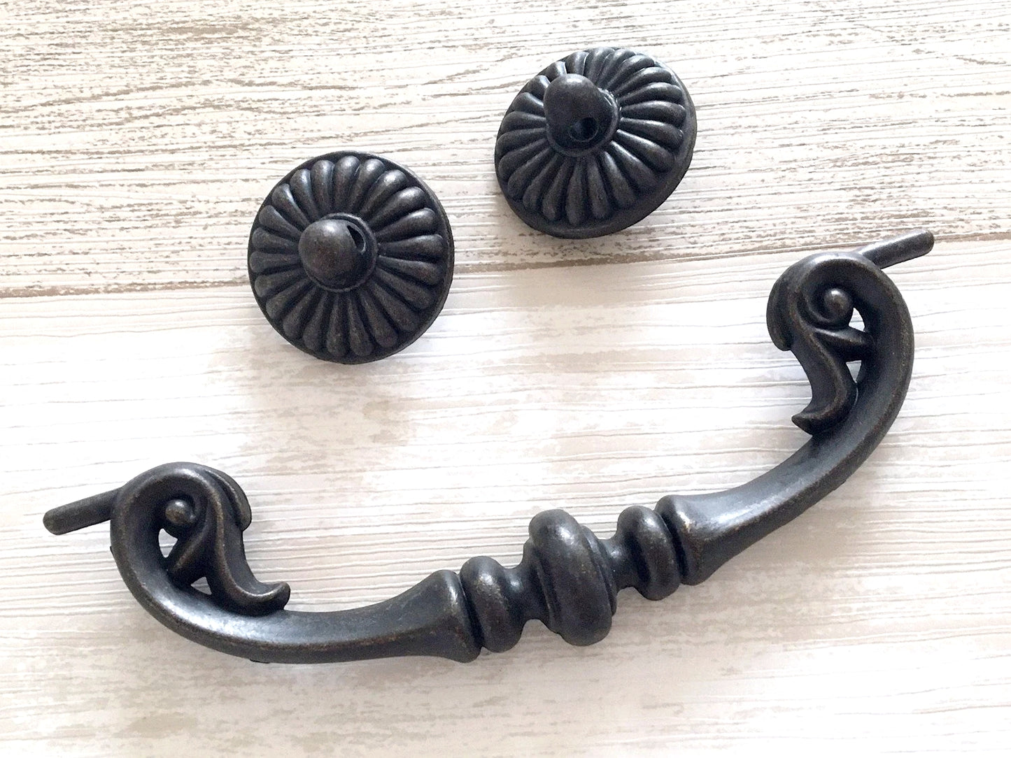 5“ Vintage Style Bail Drawer Pulls, Dark Antique Bronze, 128 mm Centers