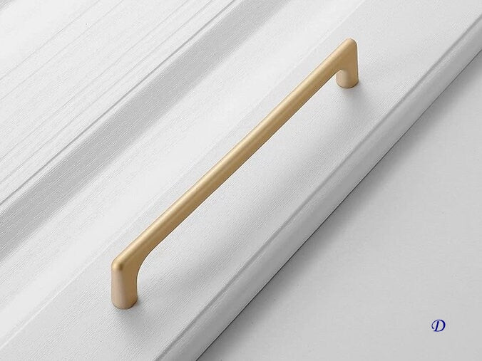 160 mm Brushed Gold Cabinet Pulls Hardware Drawer Handle Mid Century Kitchen Knob