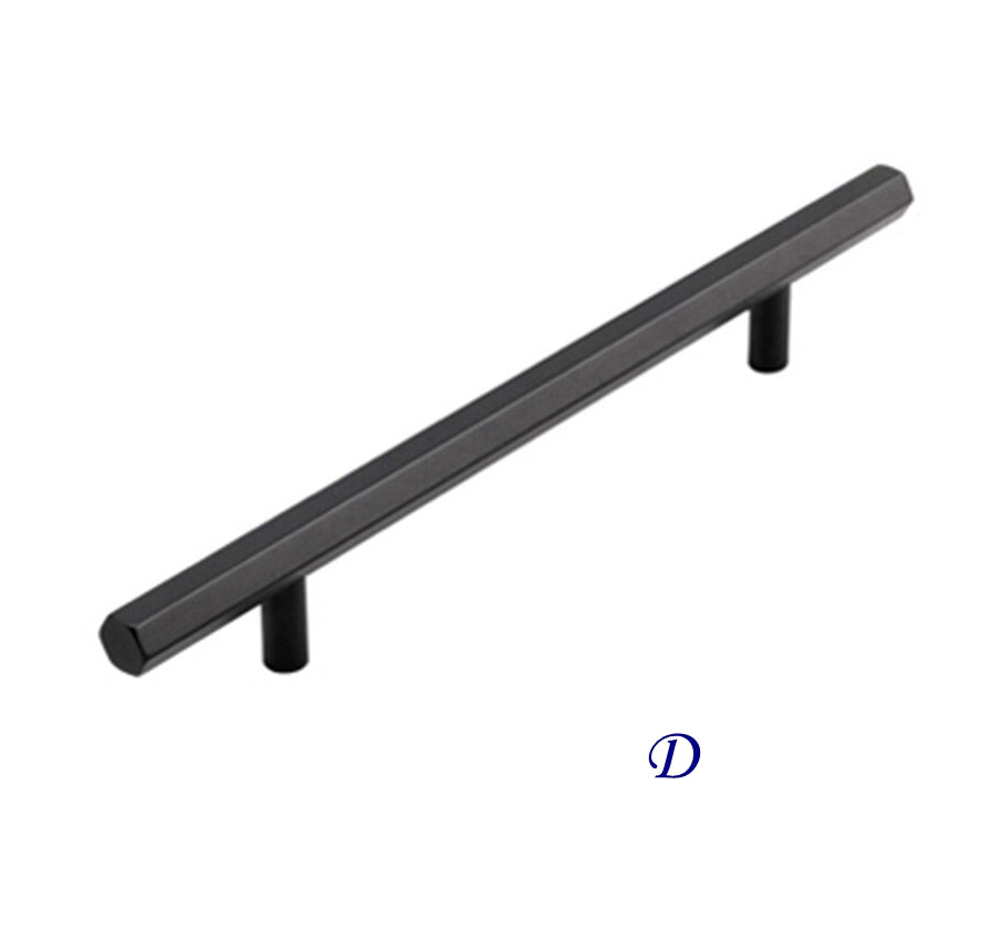 Hexagon Cabinet Pulls, Hexagonal Drawer Knobs, Matte Black, Geometric, Alumimum