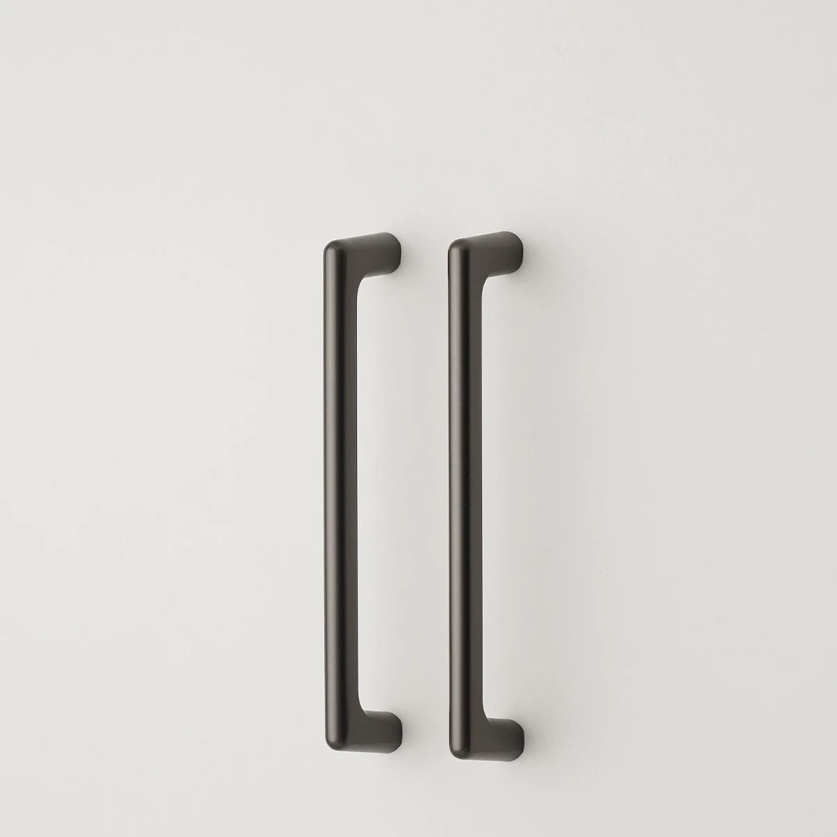 Dark Gray Cabinet D Pull | Round Drawer Knob | Modern Minimalist Kitchen Hardware