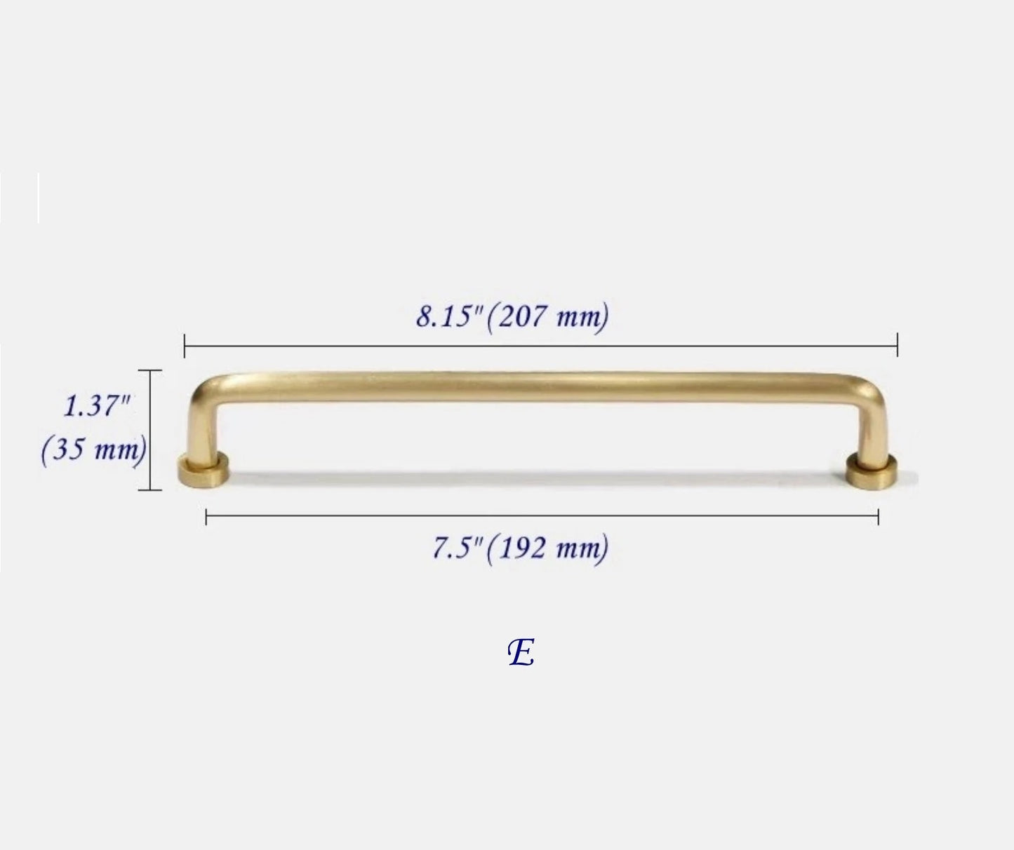 Brushed Brass D Cabinet Pulls, Kitchen Hardware