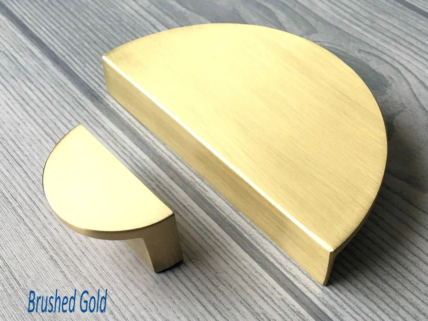 1.25" 2.5" Centers Half Moon Drawer Pulls, Mid Century Modern MCM Kitchen Hardware