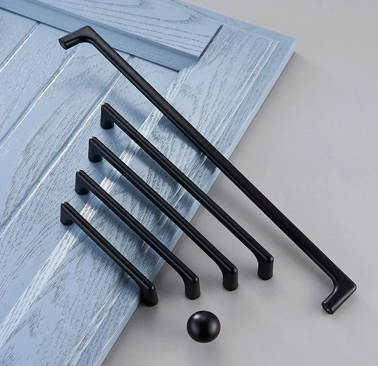 Black Cabinet Pulls and Knobs, Minimalism Kitchen Hardware