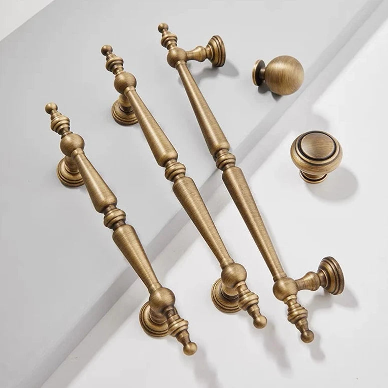 Brass Cabinet Pull Handles, Antique Bronze, Modern Mid Century Kitchen Hardware