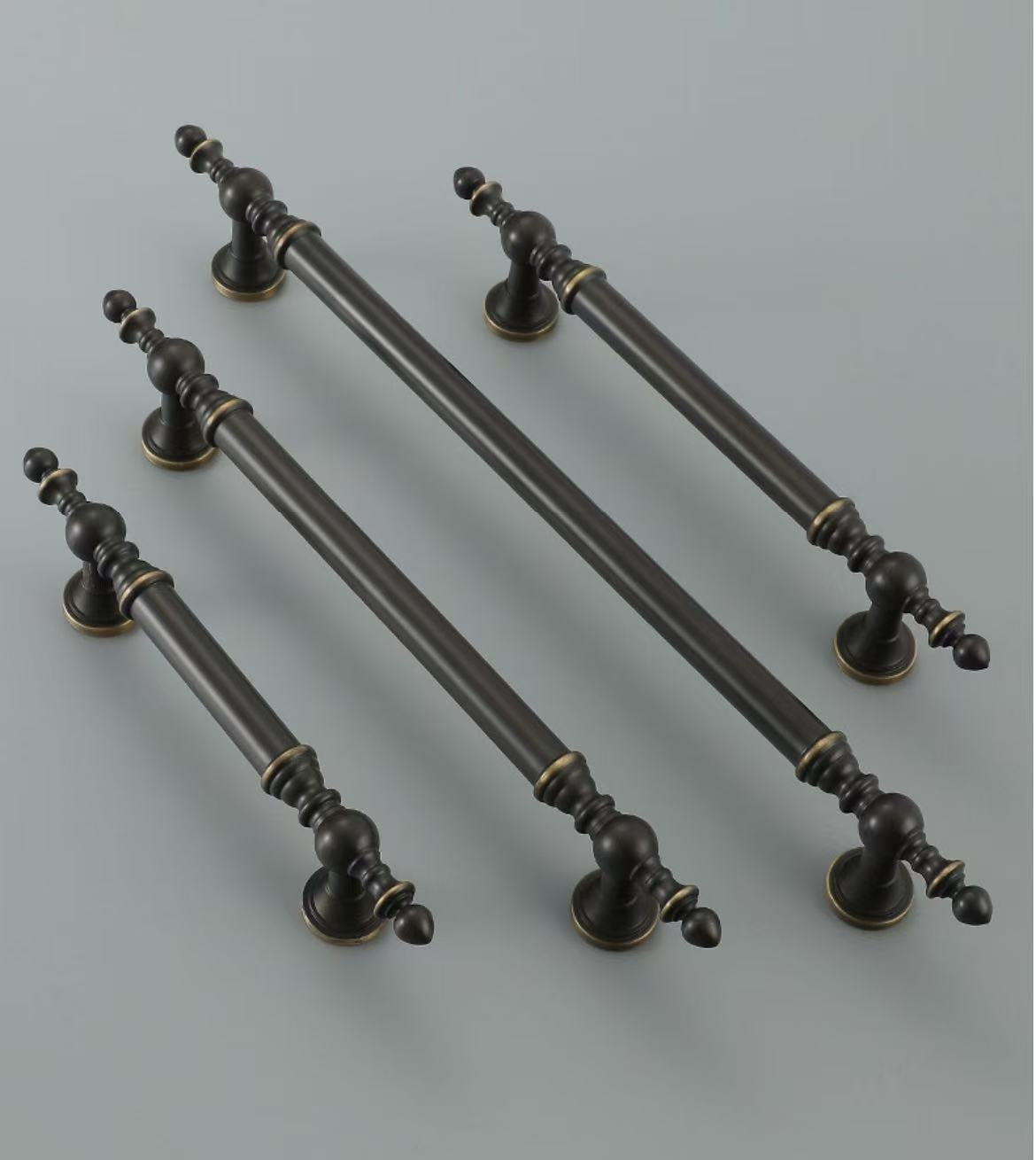 Brass Cabinet Handles, Coffee Bronze, European Style Retro Kitchen Hardware