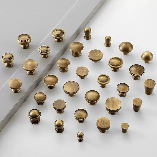 Brass Knob, Drawer Pulls, Kitchen Hardware, Antique Bronze