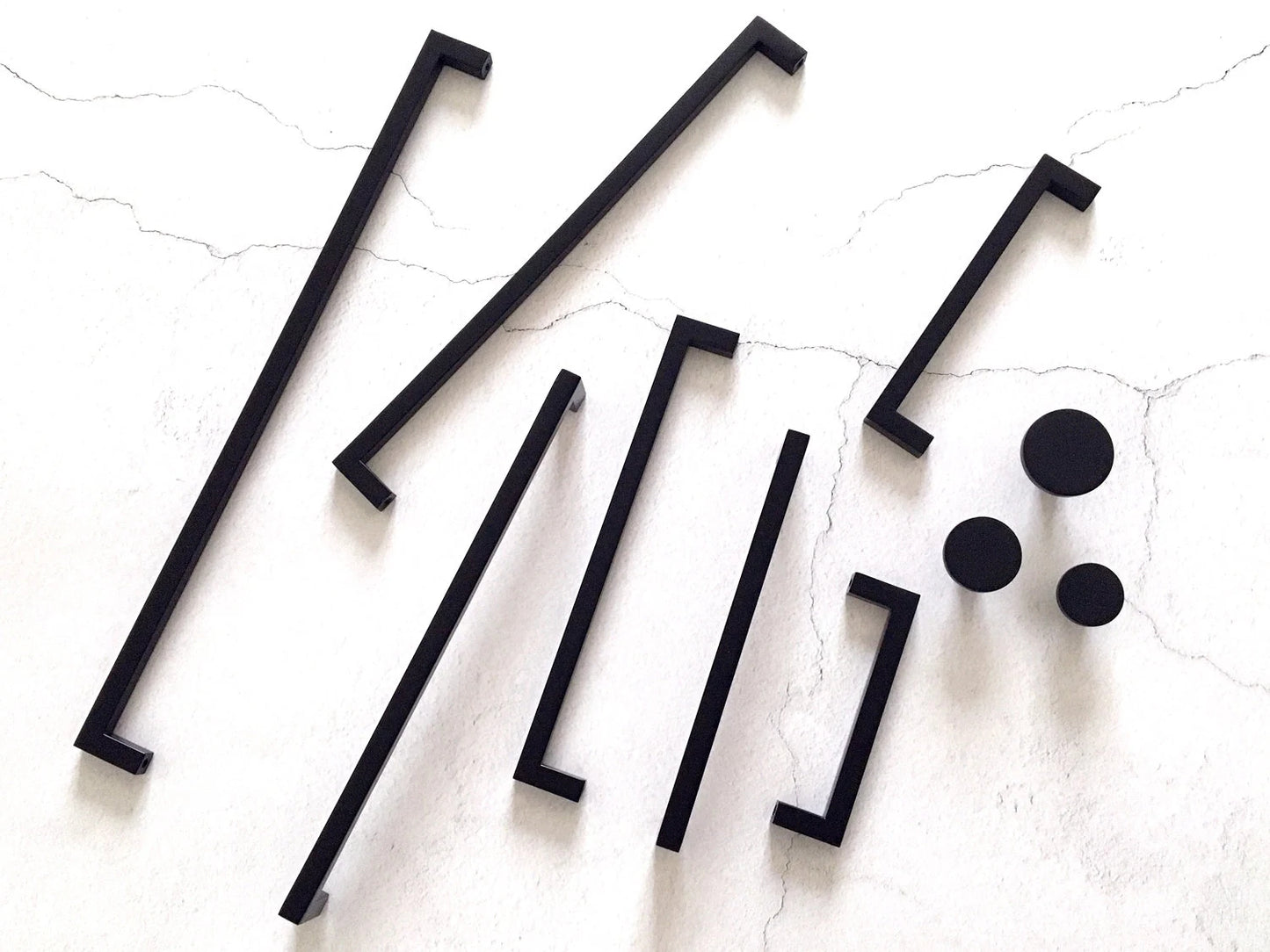 Black Cabinet Pulls Square Drawer Handles Kitchen Lynns Hardware