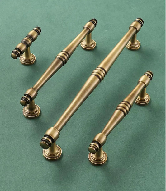 European Style Brass Cabinet Handles, Antique Bronze, Kitchen Hardware