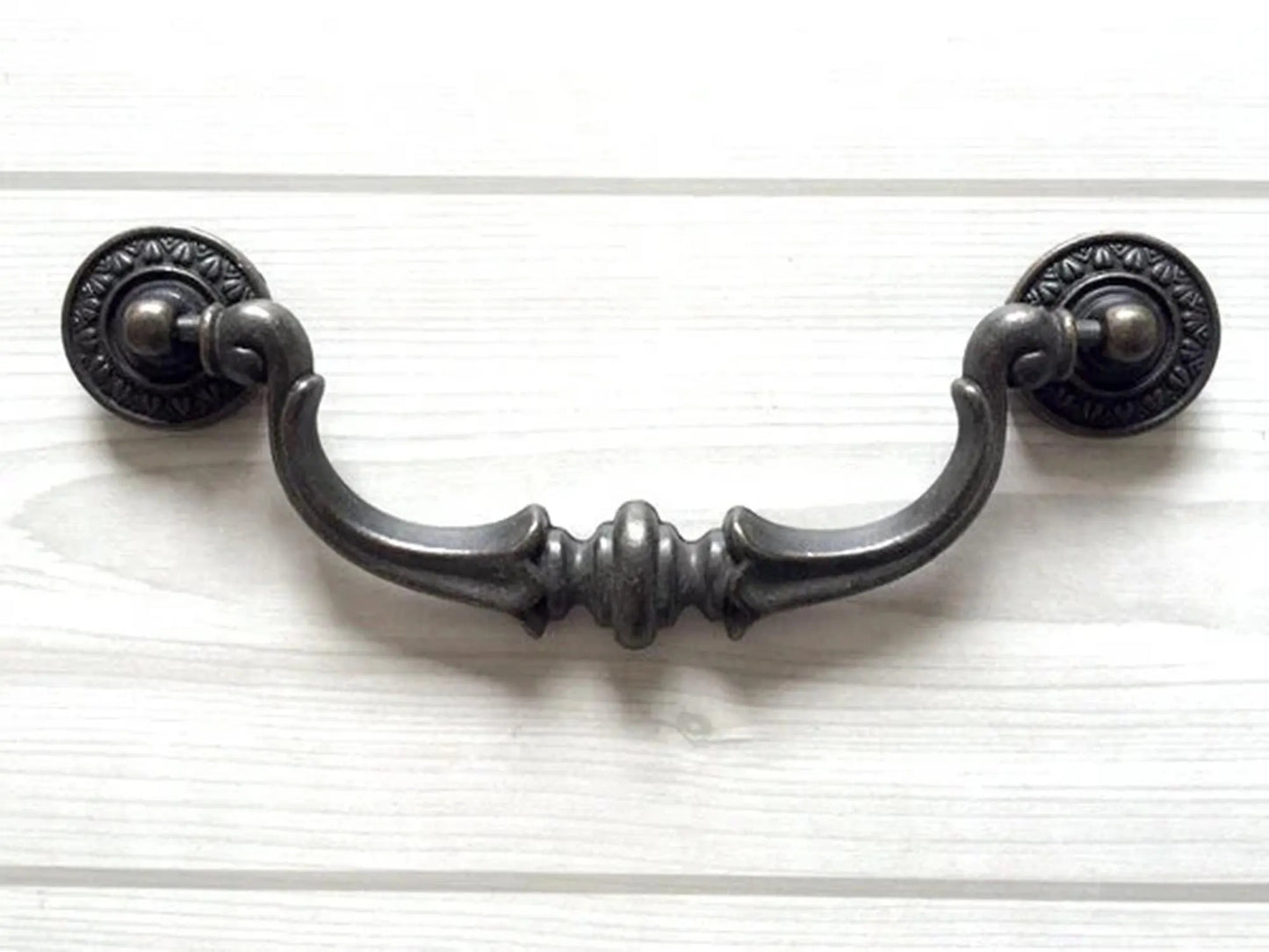 5.5" Drop Bail Drawer Pulls, Vintage Style, Dark Antique Bronze