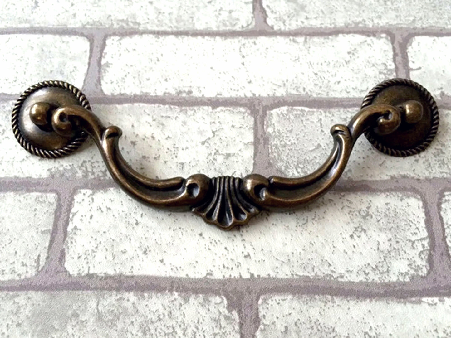 5.5" Vintage Look Swing Handles, Bail Drawer Pull, Antique Bronze Black