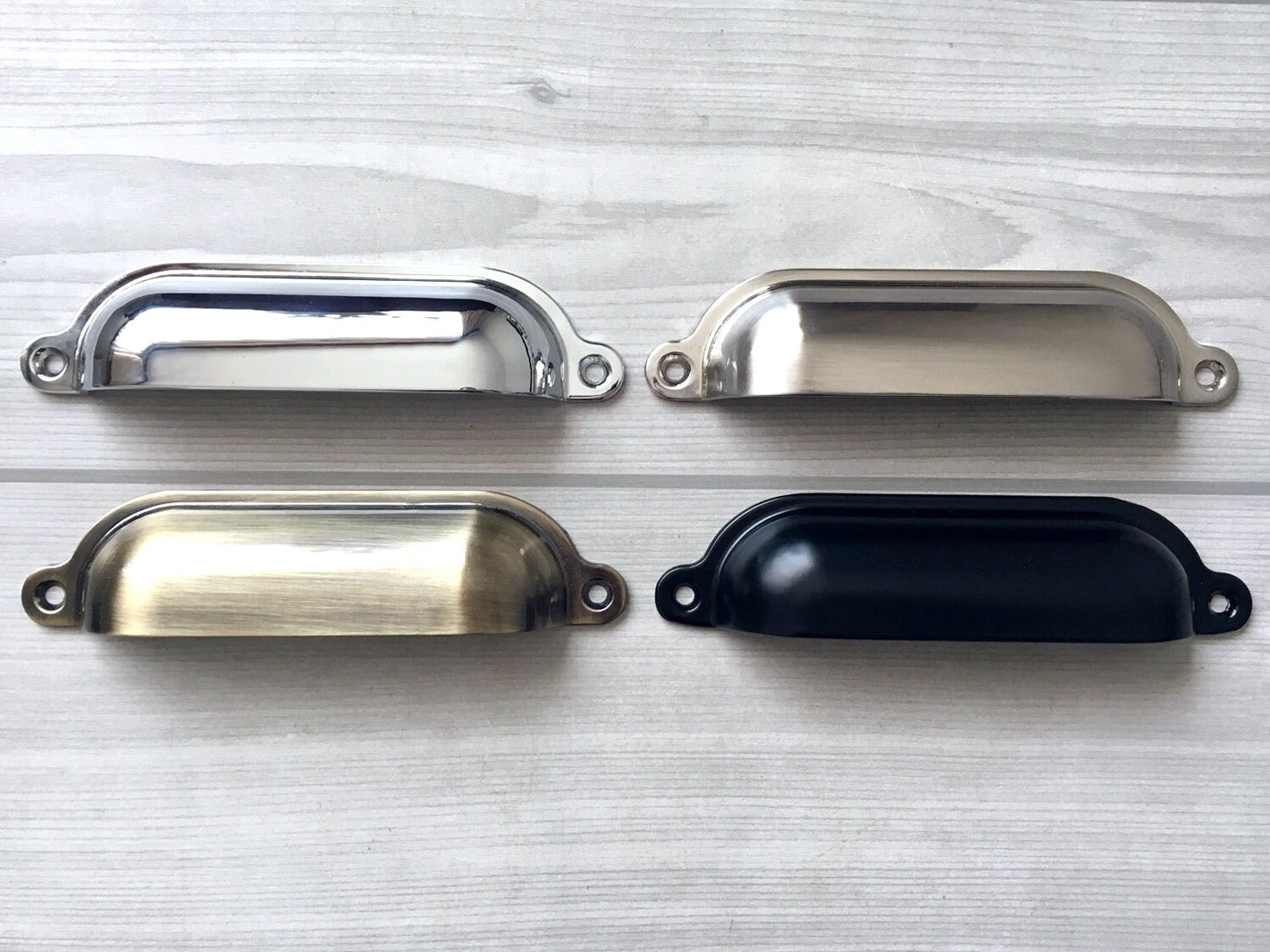 4.75" Cup Drawer Pull, Bin Dresser Handle, Bronze Black Nickel Chrome Silver, Kitchen Cabinet Hardware 4 3/4"