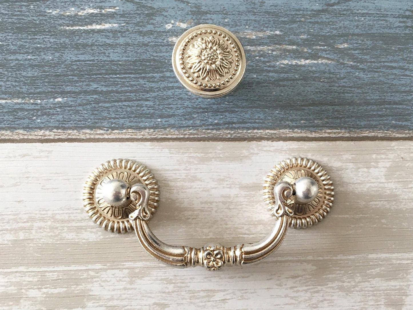 2.5" Drawer Pulls Bail Drop Handles Antique Silver 2-1/2 Inch 64 mm Centers