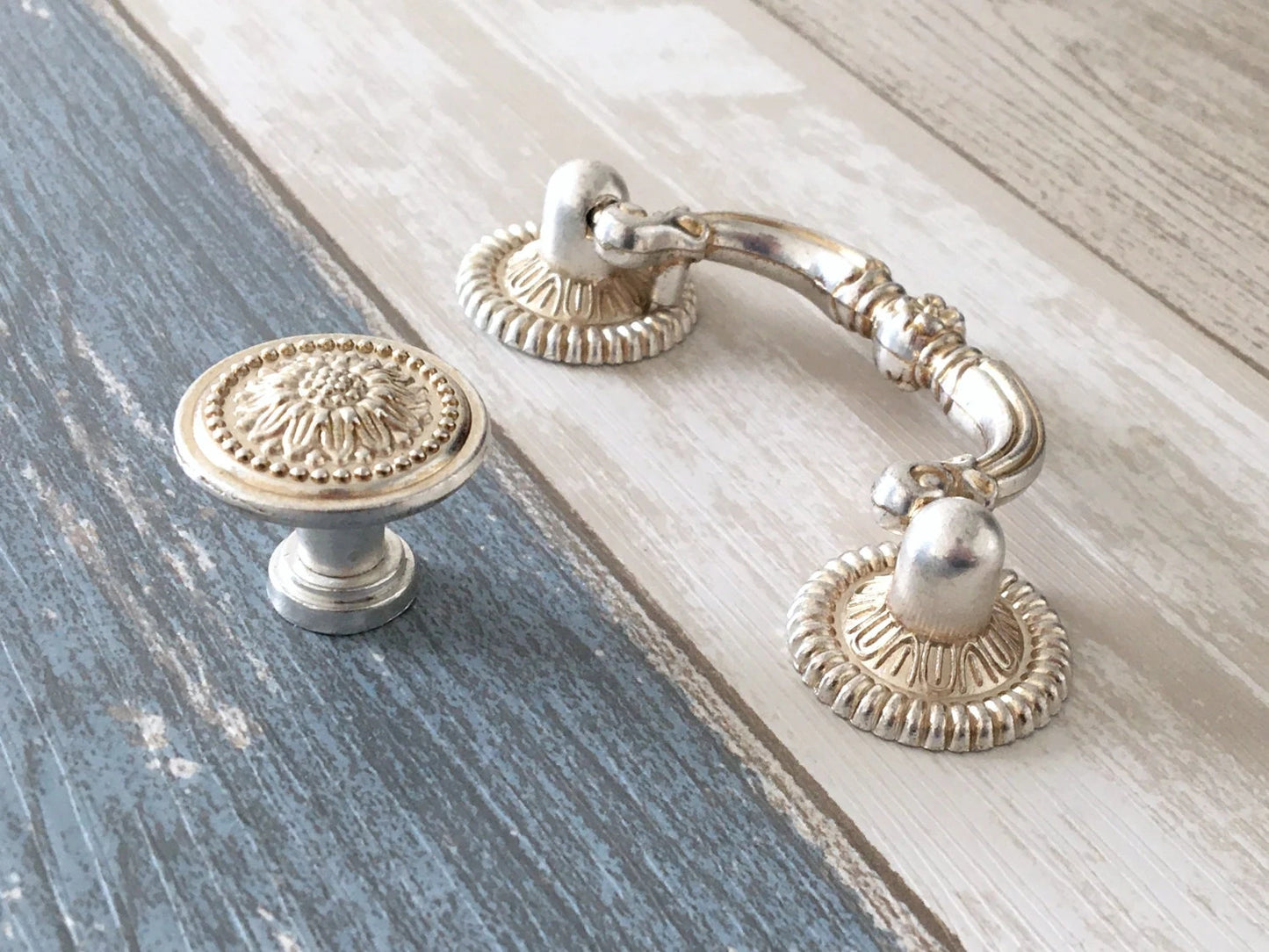 2.5" Drawer Pulls Bail Drop Handles Antique Silver 2-1/2 Inch 64 mm Centers