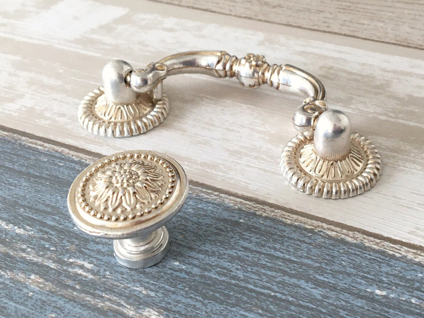 2.5" Drawer Pulls Bail Drop Handles Antique Silver 2-1/2 Inch 64 mm Centers