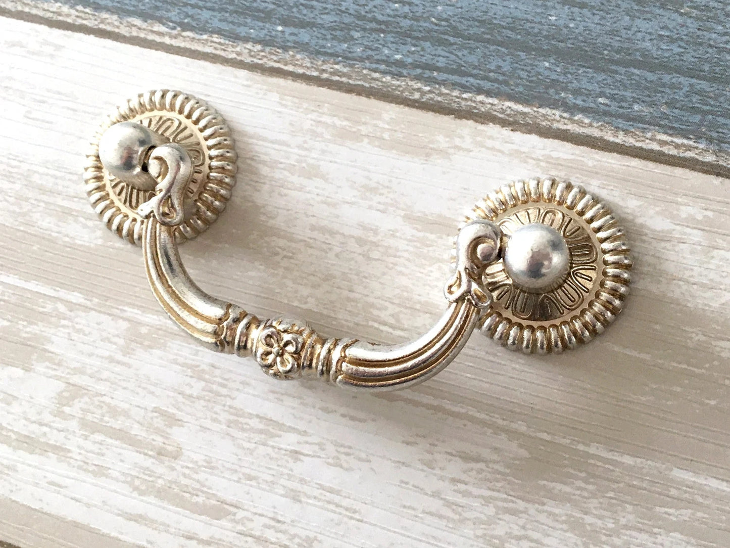 2.5" Drawer Pulls Bail Drop Handles Antique Silver 2-1/2 Inch 64 mm Centers