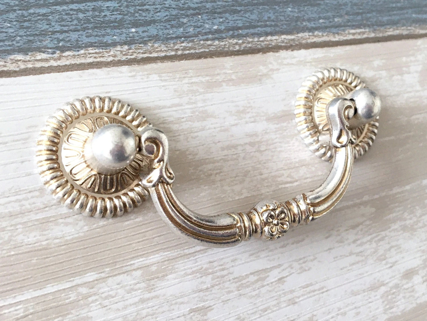 2.5" Drawer Pulls Bail Drop Handles Antique Silver 2-1/2 Inch 64 mm Centers