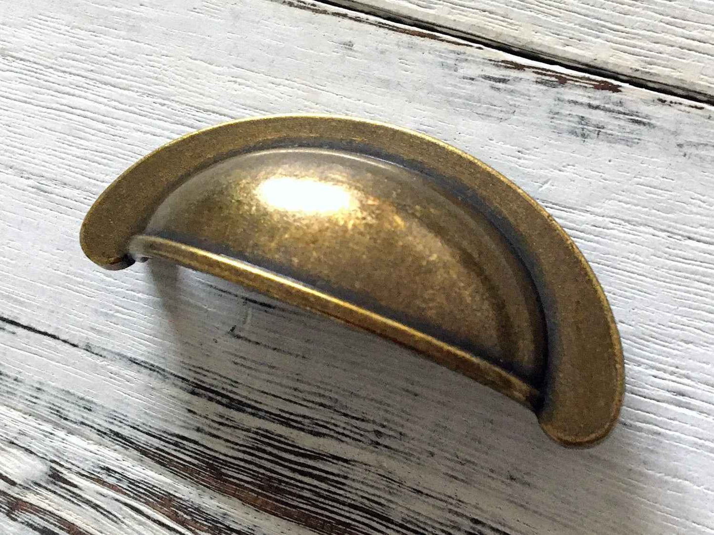 2.75" Cup Drawer Pull & Cabinet Knob in Antique Bronze