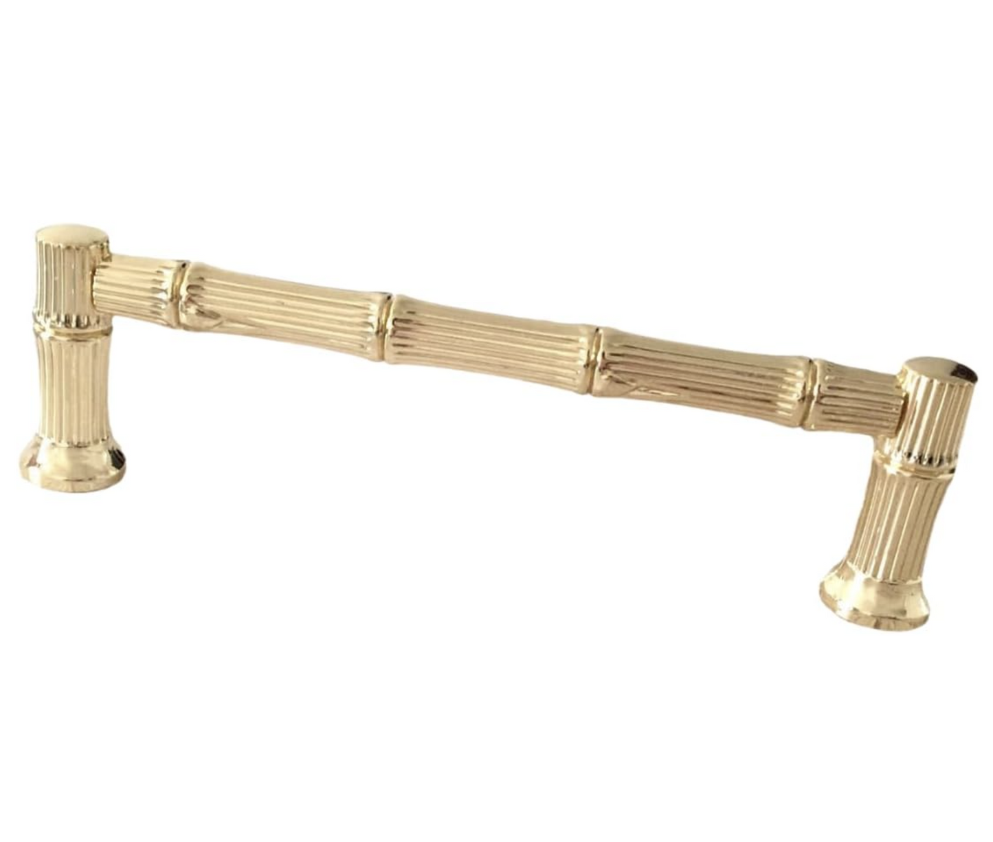 3.75" 5" 7.5"Bamboo Kitchen Cabinet Handles, Zinc Alloy, Polished Gold