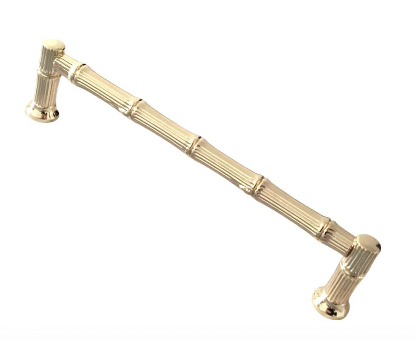 3.75" 5" 7.5"Bamboo Kitchen Cabinet Handles, Zinc Alloy, Polished Gold