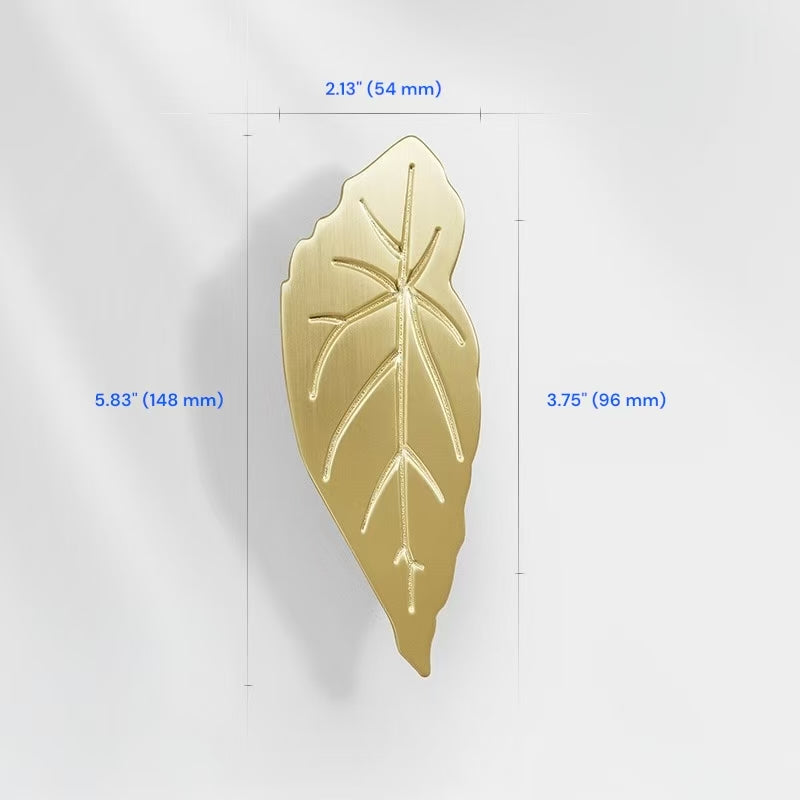 2.5" 3.75" Leaf Cabinet Drawer Pulls, Decorative Hardware