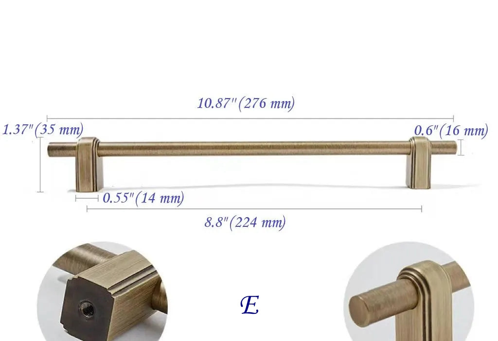 Brass Bar Handles Antique Bronze Cabinet Pulls Solid Classic